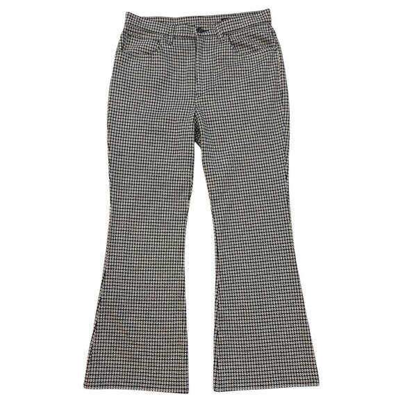Rag & Bone Womens Casey Knit Jacquard Flare Slim Pants Size 8 Stretch Twill